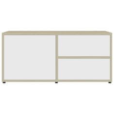 Vidaxl TV omarica bela in sonoma hrast 80x34x36 cm iverna plošča