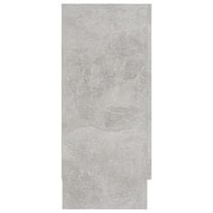 Vidaxl Vitrina betonsko siva 120x30,5x70 cm iverna plošča