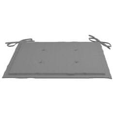 Vidaxl Zložljivi vrtni stoli z blazinami 8 kosov trdna tikovina