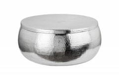 KINGHOME INVICTA ORIENT STORAGE kavna mizica - 70cm, aluminij, kovina, srebrna