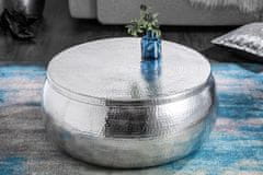 KINGHOME INVICTA ORIENT STORAGE kavna mizica - 70cm, aluminij, kovina, srebrna