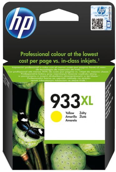 HP kartuša Officejet 933 XL, instant ink, rumena (CN056AE)