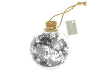 Zaparevrov Žoga z zvezdicami (9 cm), srebrna