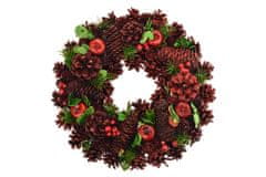 Zaparevrov Božični venec (33 cm), rdeč
