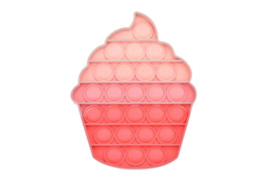 Zaparevrov Antistresna igrača Fidget Pop It, piškotek, roza in rdeča, OEM