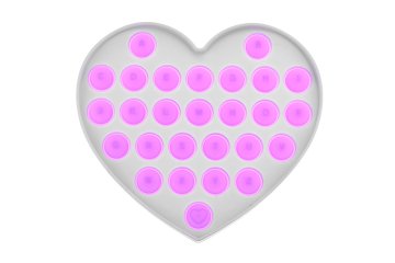 Zaparevrov Antistresna igrača Fidget Pop It, v skeletu, srce, vijolična, OEM