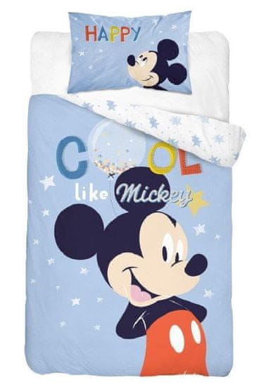 Detexpol Posteljnina za otroško posteljico Mickey Cool blue Bombaž, 100/135, 40/60 cm