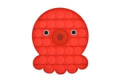 Zaparevrov Antistresna igrača Fidget Pop It, hobotnica, rdeča, OEM
