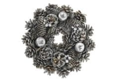 Zaparevrov Božični venec (25 cm), srebrn