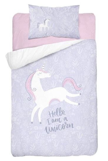 Zaparevrov Bambusovo posteljno perilo za otroško posteljico Unicorn lila Bombaž, bambus, 100/135, 40/60 cm