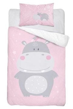 Detexpol Posteljno perilo Hippo pink Bombaž, 100/135, 40/60 cm