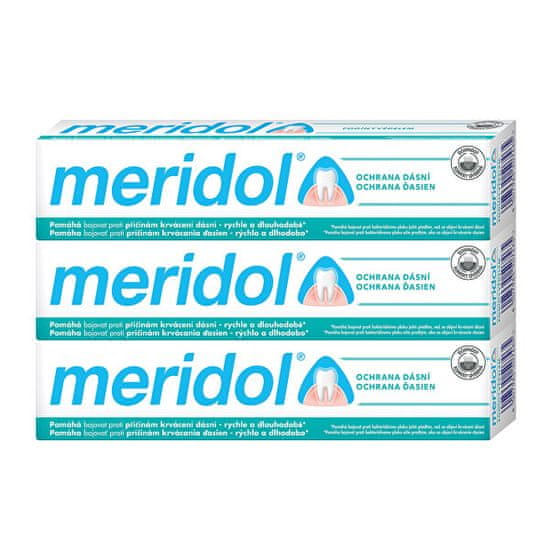 Meridol Zobna pasta proti gingivitisu tripack 3 x 75 ml