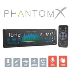 M.N.C. Avtoradio PhantomX 1 DIN 4 x 50W bluetooth/MP3/AUX/USB z glasovnim upravljanjem ter upravljanjem s kretnjami