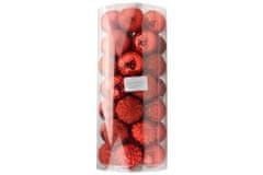 Zaparevrov Velik komplet božičnih kroglic (5,5 cm), rdeča, 35 kosov