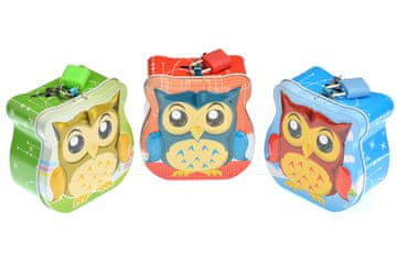 Zaparevrov Kovinska blagajna (9 cm), sova mešanica barv 1 kos