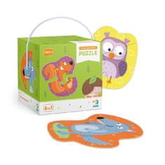 Zaparevrov Sestavljanka z majhnim številom delov, gozdne živali, TM Toys