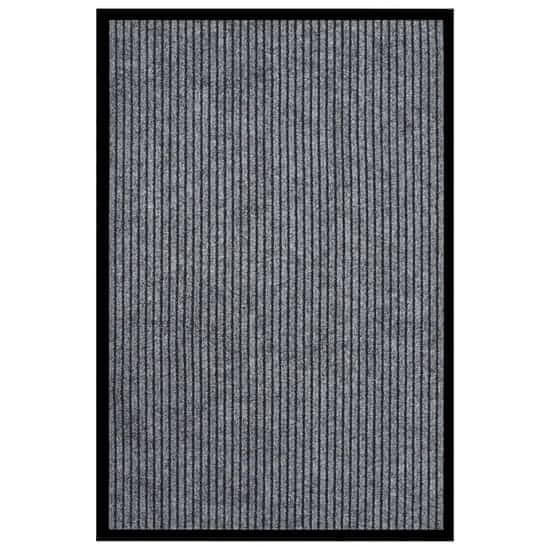 Vidaxl Predpražnik črtast siv 80x120 cm