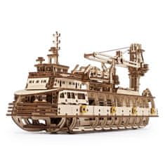 UGEARS Igrača 3D lesena mehanska sestavljanka raziskovalna ladja