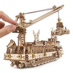 UGEARS 3D lesena mehanska sestavljanka Raziskovalna ladja