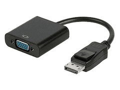 Cabletech Adapter Displayport M. - VGA Ž. 0,2m, črne barve