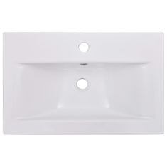 Vidaxl Vgradni umivalnik 61x39,5x18,5 cm keramičen bel