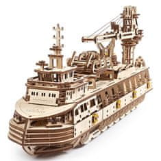 UGEARS Igrača 3D lesena mehanska sestavljanka raziskovalna ladja