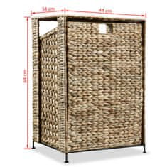 Greatstore Košara za perilo 44x34x64 cm vodna hijacinta