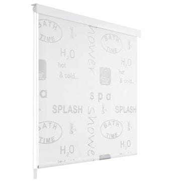 Vidaxl Rolo senčilo za tuš 140x240 cm z napisi