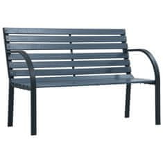 Vidaxl Vrtna klop 120 cm siva lesena