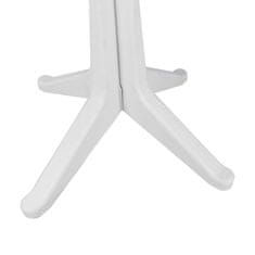 Vidaxl Vrtna miza plastika 70 cm bela