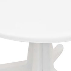 Vidaxl Vrtna miza plastika 70 cm bela