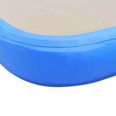 Vidaxl Napihljiva gimnastična podloga s tlačilko 600x100x10 cm modra