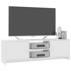 Greatstore TV omarica visok sijaj bela 120x30x37,5 cm iverna plošča