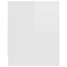 Vidaxl TV omarica visok sijaj bela 120x30x37,5 cm iverna plošča