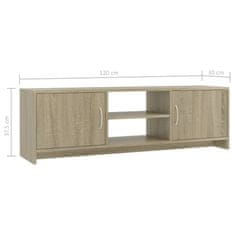 Vidaxl TV omarica sonoma hrast 120x30x37,5 cm iverna plošča