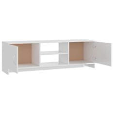 Vidaxl TV omarica visok sijaj bela 120x30x37,5 cm iverna plošča