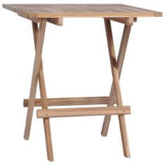 Vidaxl Zložljiva bistro miza 60x60x65 cm trdna tikovina