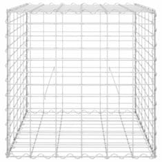 Vidaxl Kockasta visoka greda gabion iz jeklene žice 60x60x60 cm