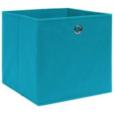 Greatstore Škatle za shranjevanje 4 kosi baby modre 32x32x32 cm blago