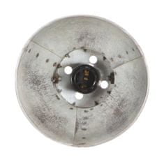 Vidaxl Industrijska stenska svetilka srebrna 45x25 cm E27