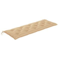 Greatstore Blazina za gugalni stol bež 150 cm blago