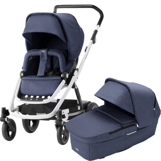 Römer Otroški Voziček Britax-Go Next 2 z Košaro - Navy Melange