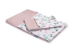 Sensillo Sensillo 2-delni posteljni komplet - odeja za otroško posteljico - prevleka za odejo + prevleka za blazino - 100x135cm + 40x60cm - Hippo