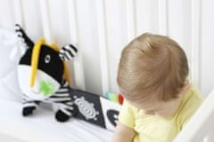 Baby Mix HENCZ TOYS Tekstilna knjižna piščalka - kravja, črno/bela