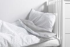 Sensillo Sensillo 2-delni posteljni komplet - odeja za otroško posteljico - prevleka za odejo + prevleka za vzglavnik - 100x135cm + 40x60cm - siva