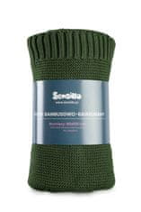 Sensillo Bombažna odeja iz bambusa 80x100 cm plastenka zelena