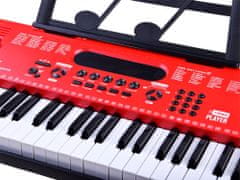 JOKOMISIADA Organska klaviatura z mikrofonom 61kl rdeča IN0132