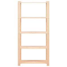 Vidaxl Stojala 5-nadstropna 5 kosov 80x38x170 cm trdna borovina 250 kg