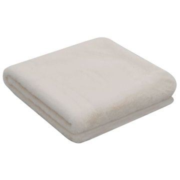 Vidaxl Odeja 100x150 cm umetno zajčje krzno krem