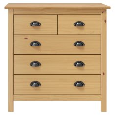 Vidaxl Komoda Hill 79x40x80 cm trdna borovina